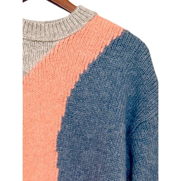 TOPSHOP Women's Abstract Colorblock Sweater Pullover Size 4-6 - Picture 4 of 6